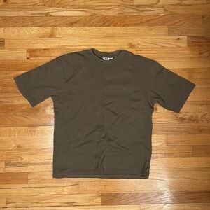 Olive Green UNIQLO Airism Oversized T-Shirt
